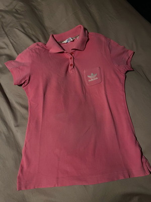 Adidas polo shirt used, pink, size M