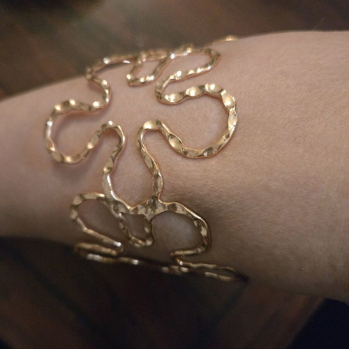 Ancient Greek bracelet new gold-colored stainless steel