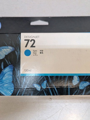 Hp 72 cyan ink cartridge new