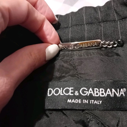 Dolce & Gabbana women's jacket used, black with gray stripes