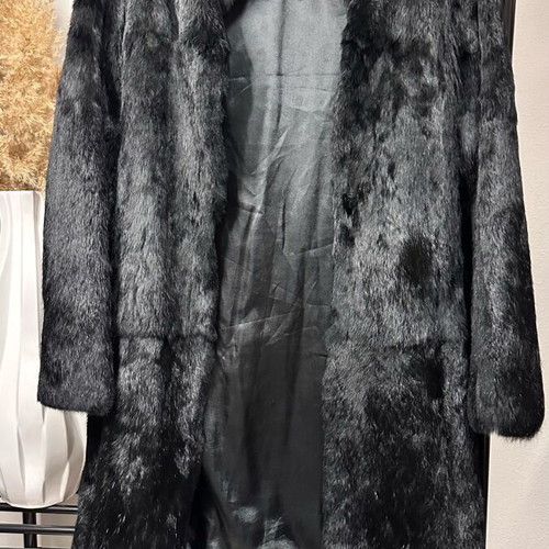 Anna Riska fur black from authentic rabbit fur like new, size S