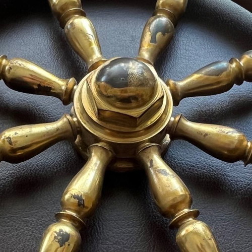 Nautical ship wheel used, decorative brass 20 cm