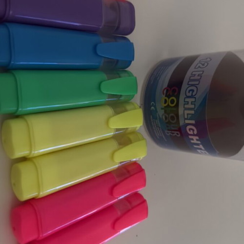 Highlighter markers like new, set of 8 colors