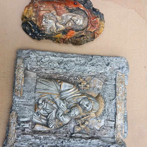 Gypsum religious icons, set of 6 or single pieces