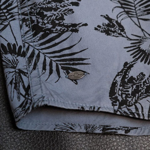 Tokyo Laundry Blue Floral Short-Sleeve Shirt like new, size M