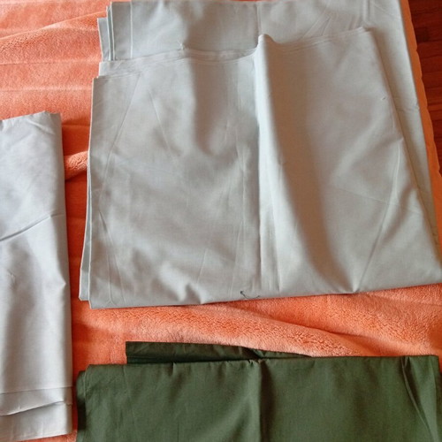 Fabric for Shirts new, pack of two cotton pieces with lining gift