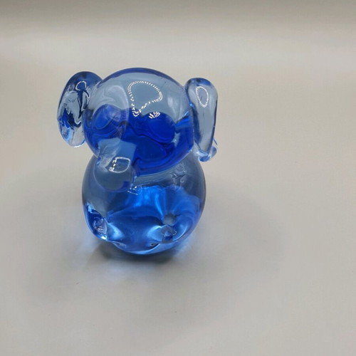 Glass elephant figurine 6 cm