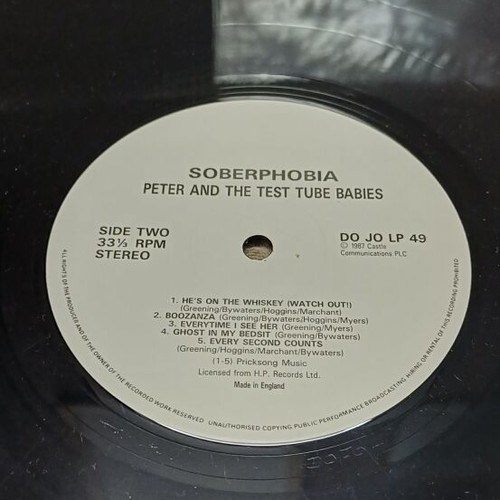 Soberphobia vinyl by Peter and the Test Tube Babies punk rock 1986
