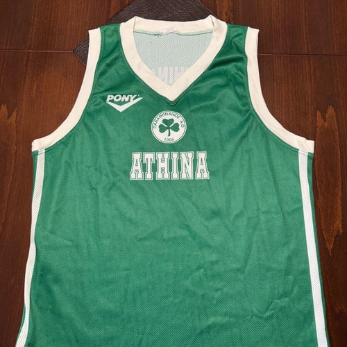 Panathinaikos Vintage Basketball Jersey 90s Size XL Like New