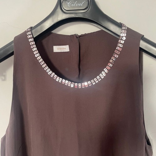 Caractere silk top brown like new, size 46