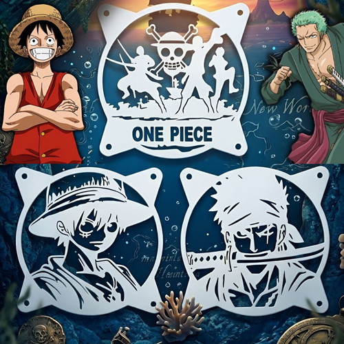 One Piece PC fan covers, pack of 3, 3D printed
