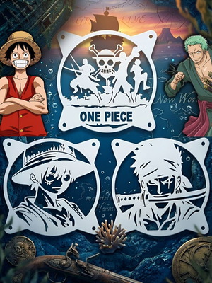 One Piece PC fan covers, pack of 3, 3D printed