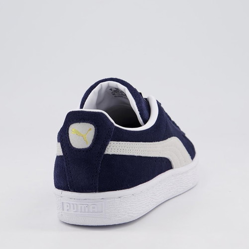 Puma men's sneakers in natural suede, size 41, navy and beige