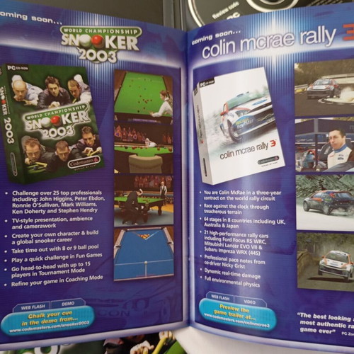 World Championship Snooker 2003 PC game used, Codemasters