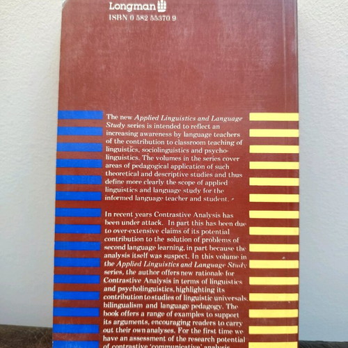 Contrastive Analysis book like new, English university edition