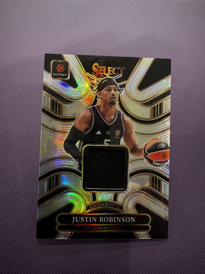 Justin Robinson 2025-26 Panini Select Euroleague Basketball Patch Silver, perfect condition