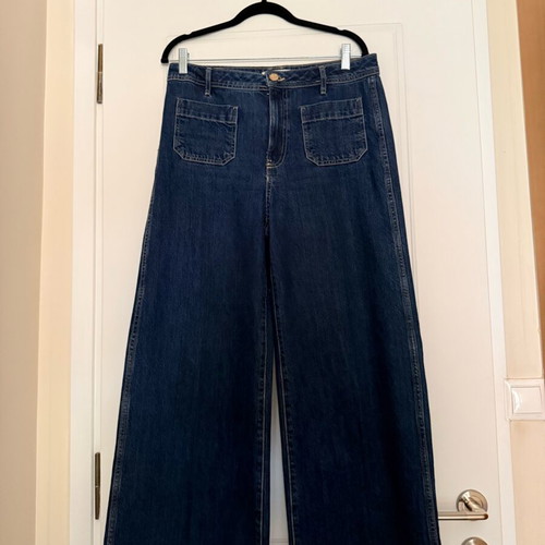 Mango wide leg jeans new, size M 38 10, blue
