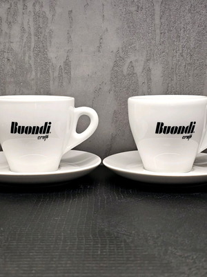 Σετ 2 φλιτζάνια Buondi Craft 190ml με πιατάκια καινούργια