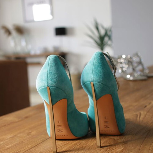 Casadei Blade blue suede pumps new size 39