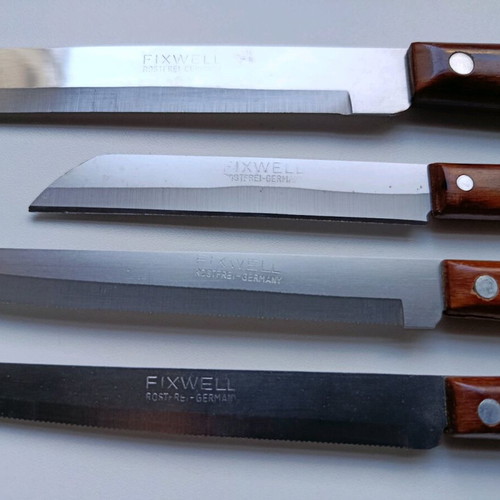 Fixwell Rostfrei knife set like new, 4 pieces, German stainless steel