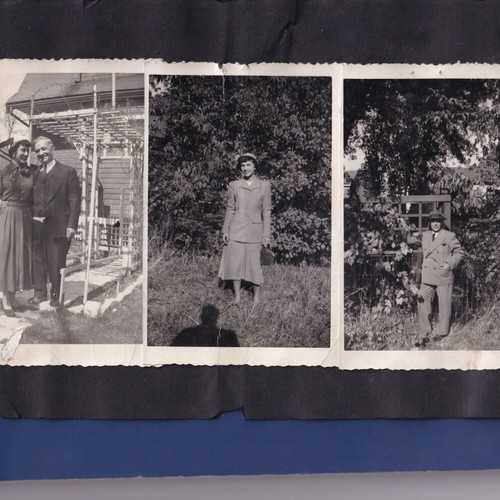 Photo album with 23 used souvenir photos, family moments