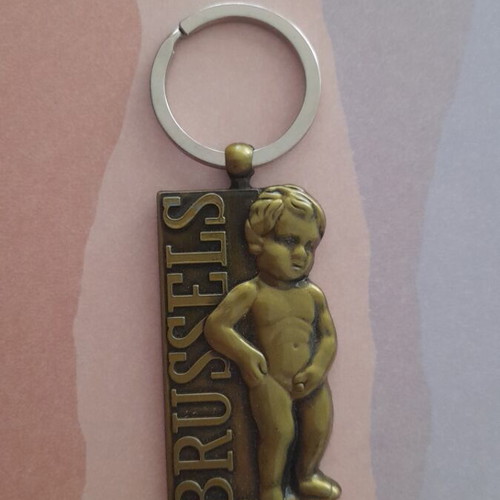 Keychain with Brussels Manneken Pis figure