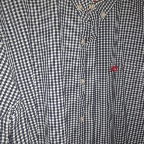 Superdry shirt checked blue white used, XXL