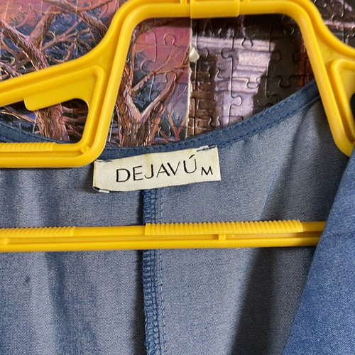 Dress summer denim fabric like new, blue
