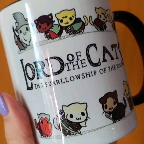 Lord of the Rings as Cats mug new, ceramic 330ml collectible
