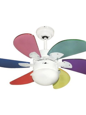 Ανεμιστήρας οροφής παιδικός με 1 φως E27 και κοντρόλ Φ90 καινούργιος