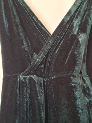 Women's maxi cypress velvet dress new with front slit