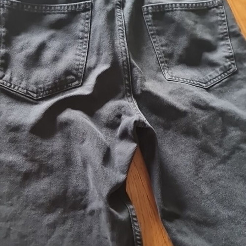 Black denim pants Bershka like new, wide leg, size S