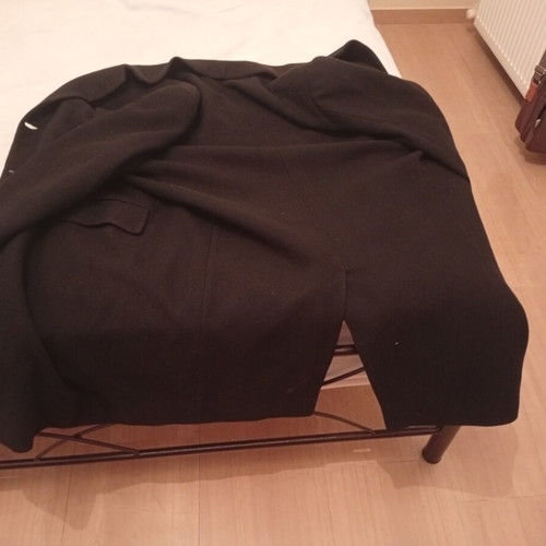 Tailored wool coat like new, black, size XXL