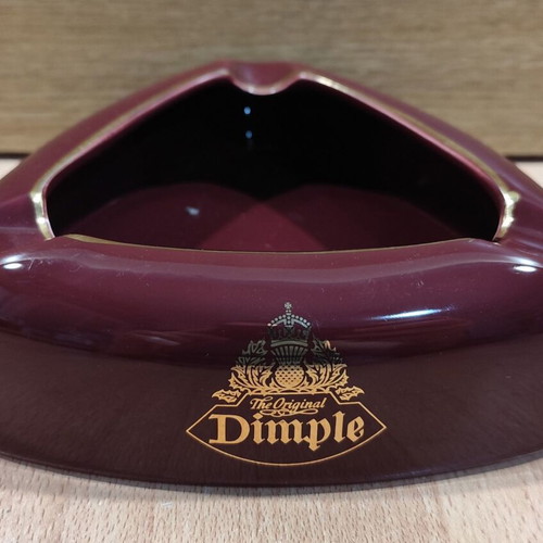 Dimple Scotch Whisky Ceramic Ashtray used, vintage promotional