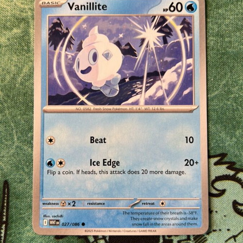 Vanillite Pokemon card used White Flare