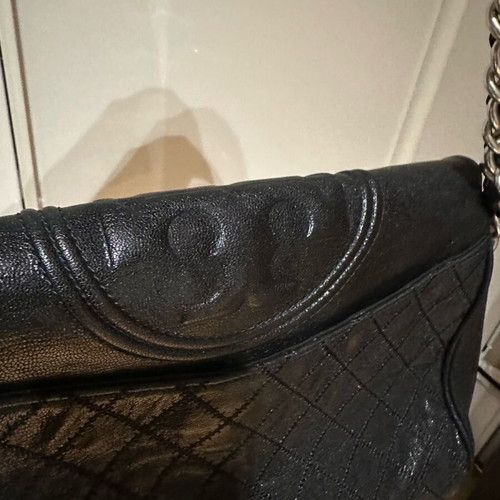 Tory Burch Fleming Hobo τσάντα ώμου μαύρη σαν καινούργια