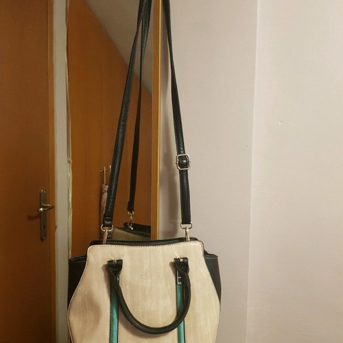 Crossbody bag nude-pink eco leather in like new condition