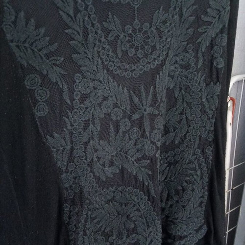 Black knit dress with lace front, like new, sizes M-L