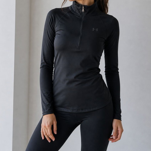 Under Armour black half-zip athletic shirt XS