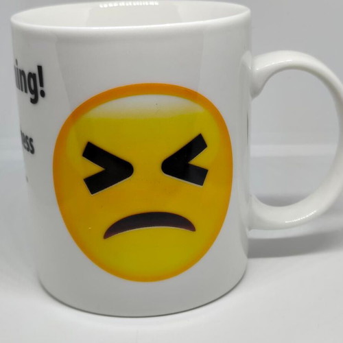 Ceramic Mug Emoji Good Morning Let the Stress Begin like new