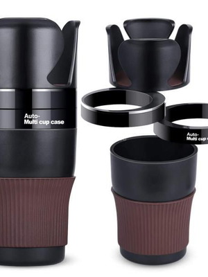 Multi-Use Car Cup Holder 5-in-1 Adjustable, ABS Plastic