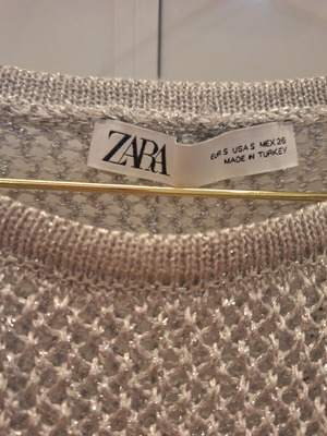 Zara crop top silver new, shiny