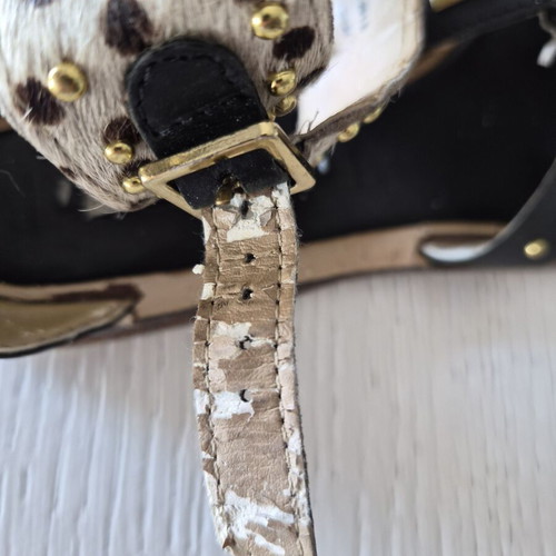 Pepe Jeans sandals size 37 used with pony skin and studs