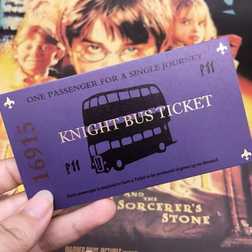 Knight Bus ticket new from Harry Potter and the Prisoner of Azkaban