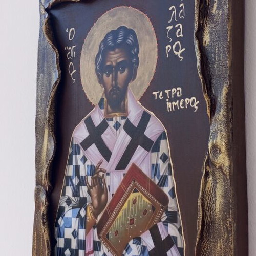 Saint Lazarus wooden icon 28x22 cm