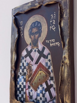 Εικόνα Άγιος Λάζαρος ξύλινη 28x22 εκ.
