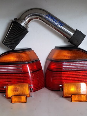 Golf 3 genuine headlights, springs, and air filter pipe with free steering wheel