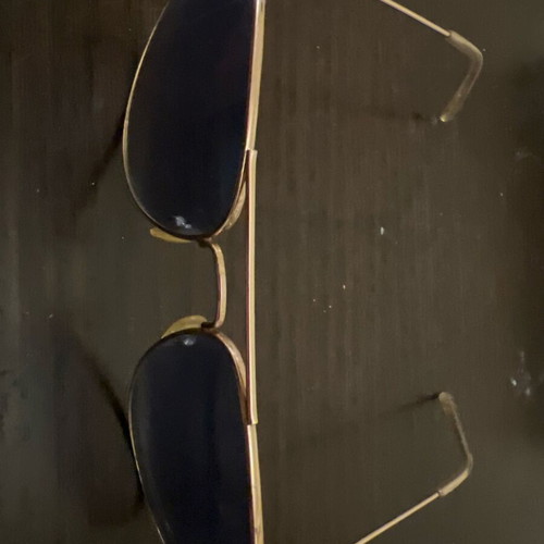 Aviator sunglasses used, gold frame