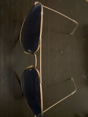 Aviator sunglasses used, gold frame