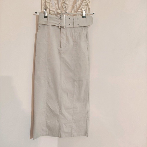 Stradivarius skirt with slit, like new, beige, size S